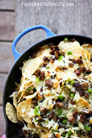 Brisket Nachos - Smoked Brisket Cheesesteak Style Nachos