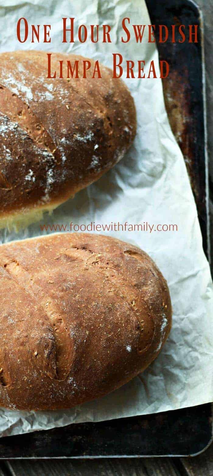 One Hour Swedish Limpa Bread - Foodie With Family