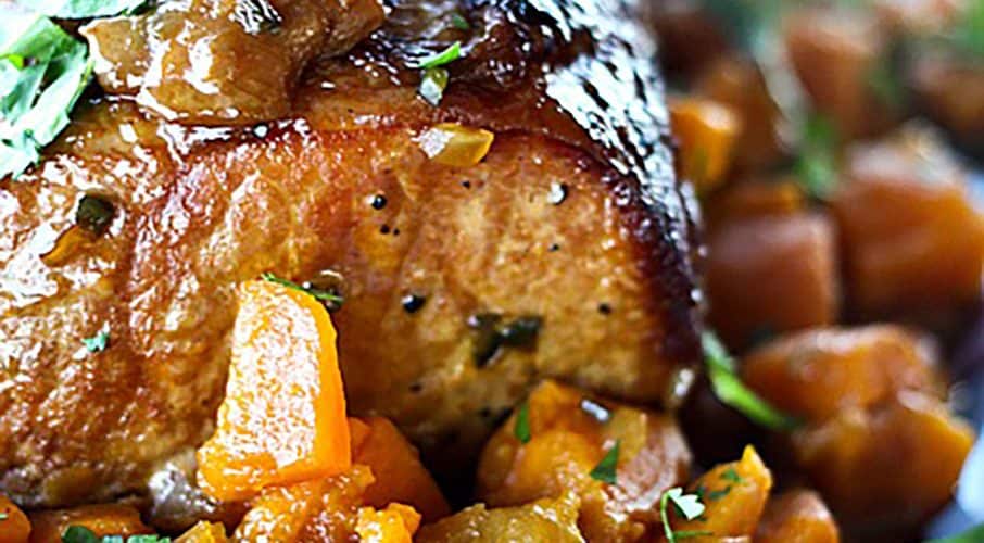 Slow Cooker Peach Salsa Pork Roast from foodiewithfamily.com