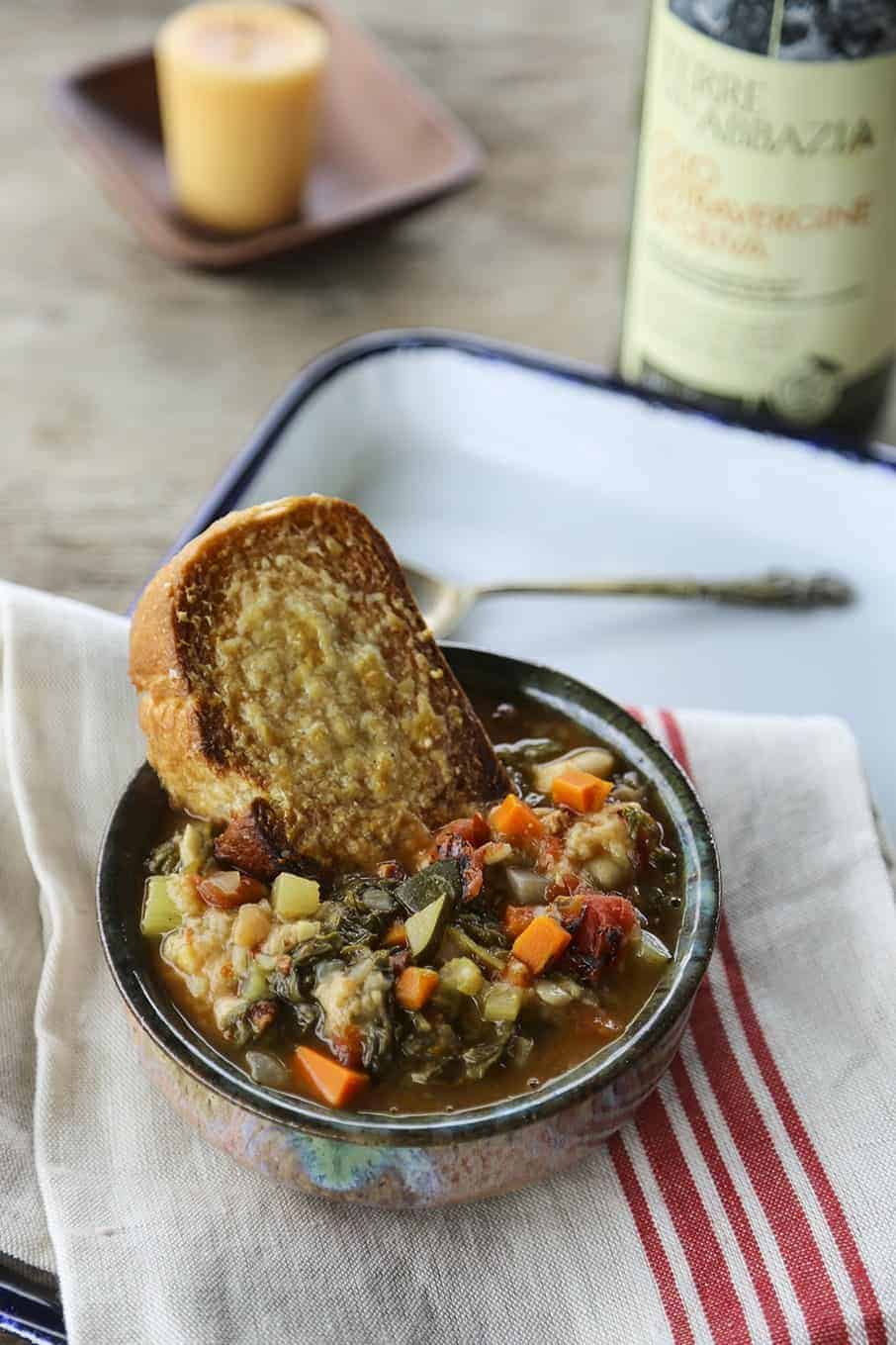 Ribollita - Tuscan Vegetable Bean Soup - Foodie With Family