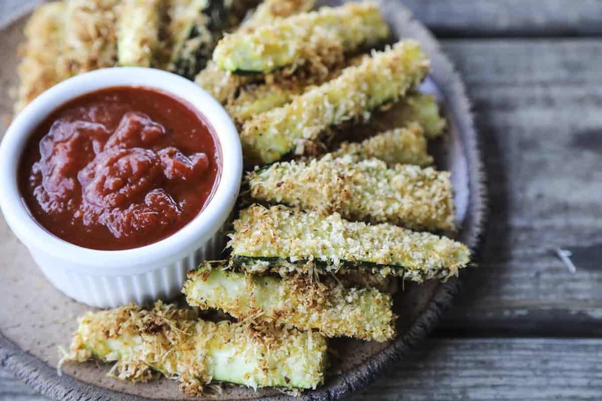 Crispy Baked Parmesan Zucchini Fries - Foodie With Family