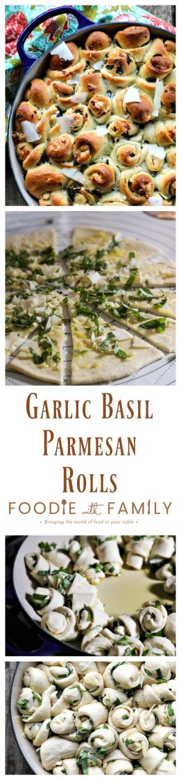 Garlic Basil Parmesan Rolls - Foodie With Family