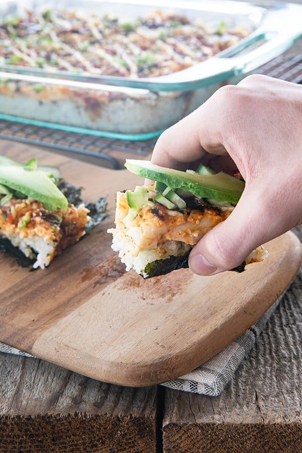 Sushi Bake - California Roll Style - Foodie With Family