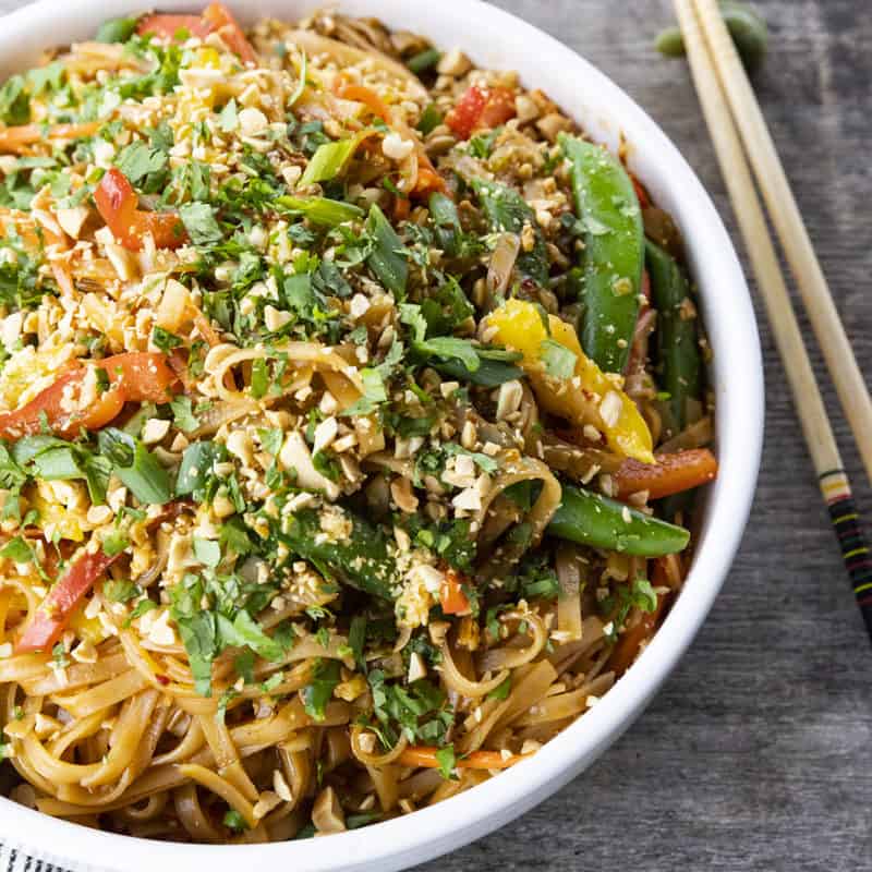 Rice Noodle Stir Fry Foodie With Family