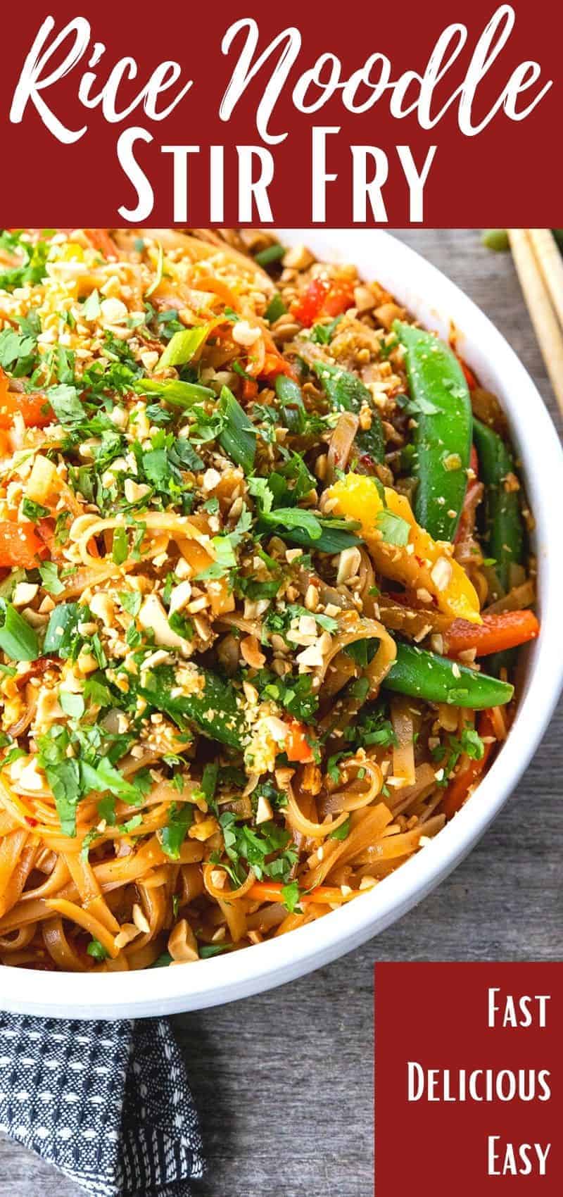 Rice Noodle Stir Fry - Foodie With Family